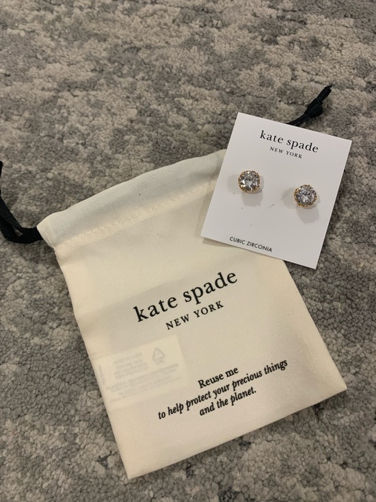 kate spade Jewelry - kate spade That Sparkle Gold-Tone Clear Cubic Zirconia Stud Earrings